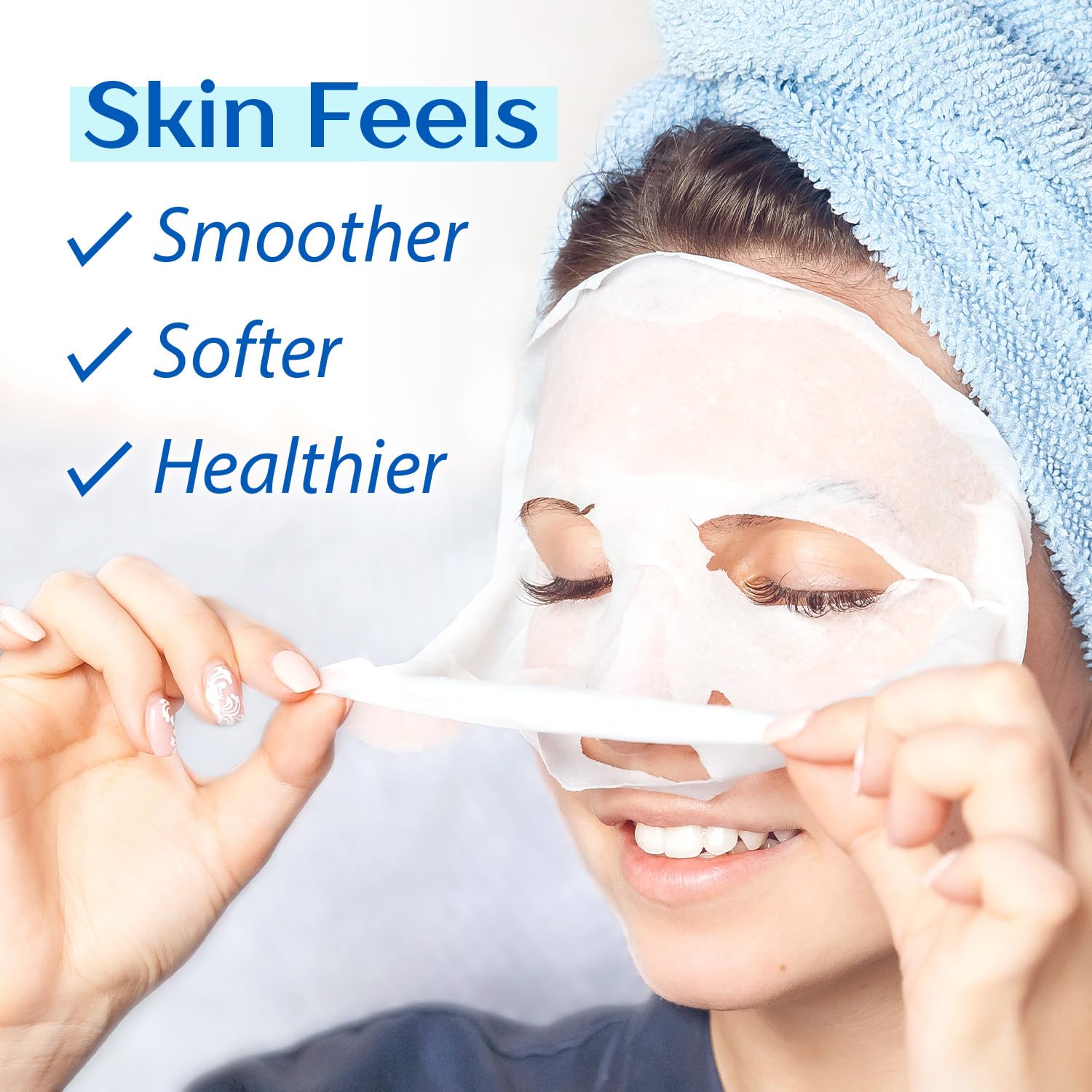Ebanel Collagen Peptides Wash-Off Face Mask Set, 8 Pack Instant Skin Tightening and Lifting Masks, Brightening Face Mask with Niacinamide, Glutathione, Hyaluronic Acid, Vitamin C, Cica, B5, Albumen