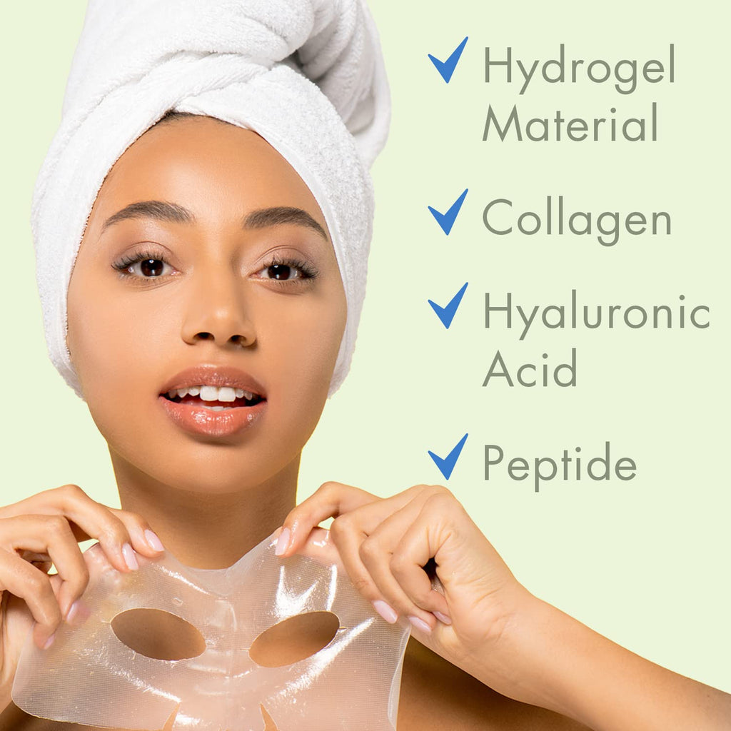 Ebanel Collagen Peptides Wash-Off Face Mask Set, 8 Pack Instant Skin Tightening and Lifting Masks, Brightening Face Mask with Niacinamide, Glutathione, Hyaluronic Acid, Vitamin C, Cica, B5, Albumen