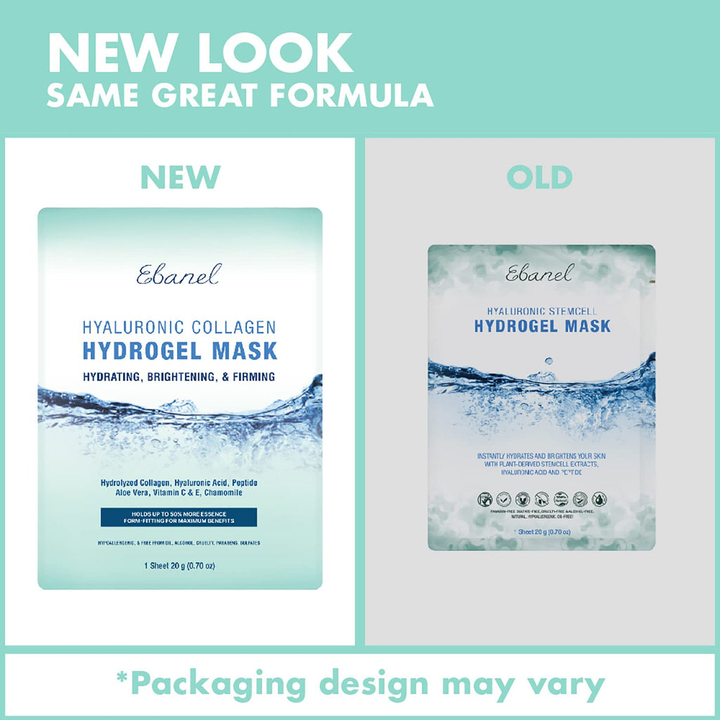 Ebanel Collagen Peptides Wash-Off Face Mask Set, 8 Pack Instant Skin Tightening and Lifting Masks, Brightening Face Mask with Niacinamide, Glutathione, Hyaluronic Acid, Vitamin C, Cica, B5, Albumen