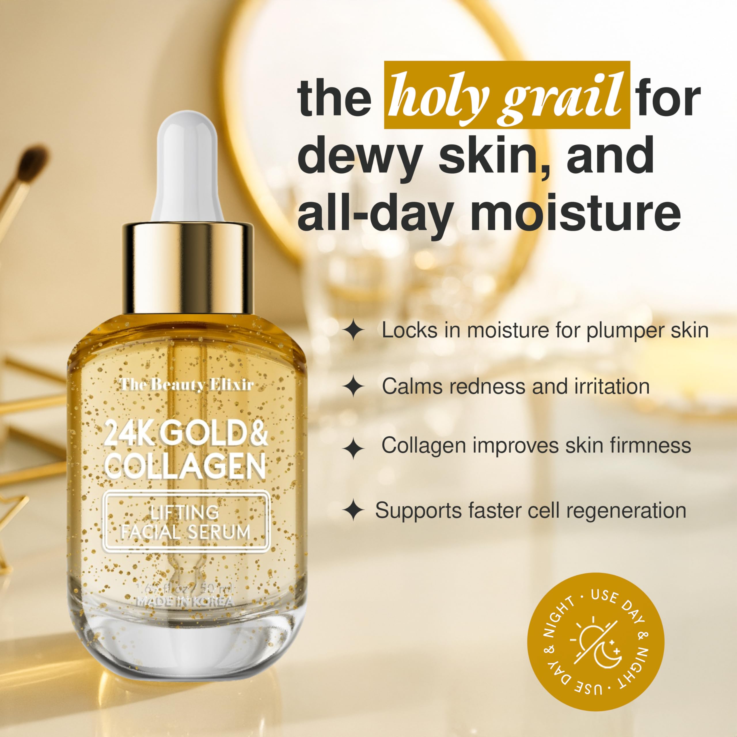 Hyaluronic Acid Serum For Face - Ultra Hydrating, Restores, Smooths & Reduces Wrinkles - Dermatologist Tested, Natural Ingredients, Clean Beauty - Korean Skin Care - 1.69 Fl. Oz