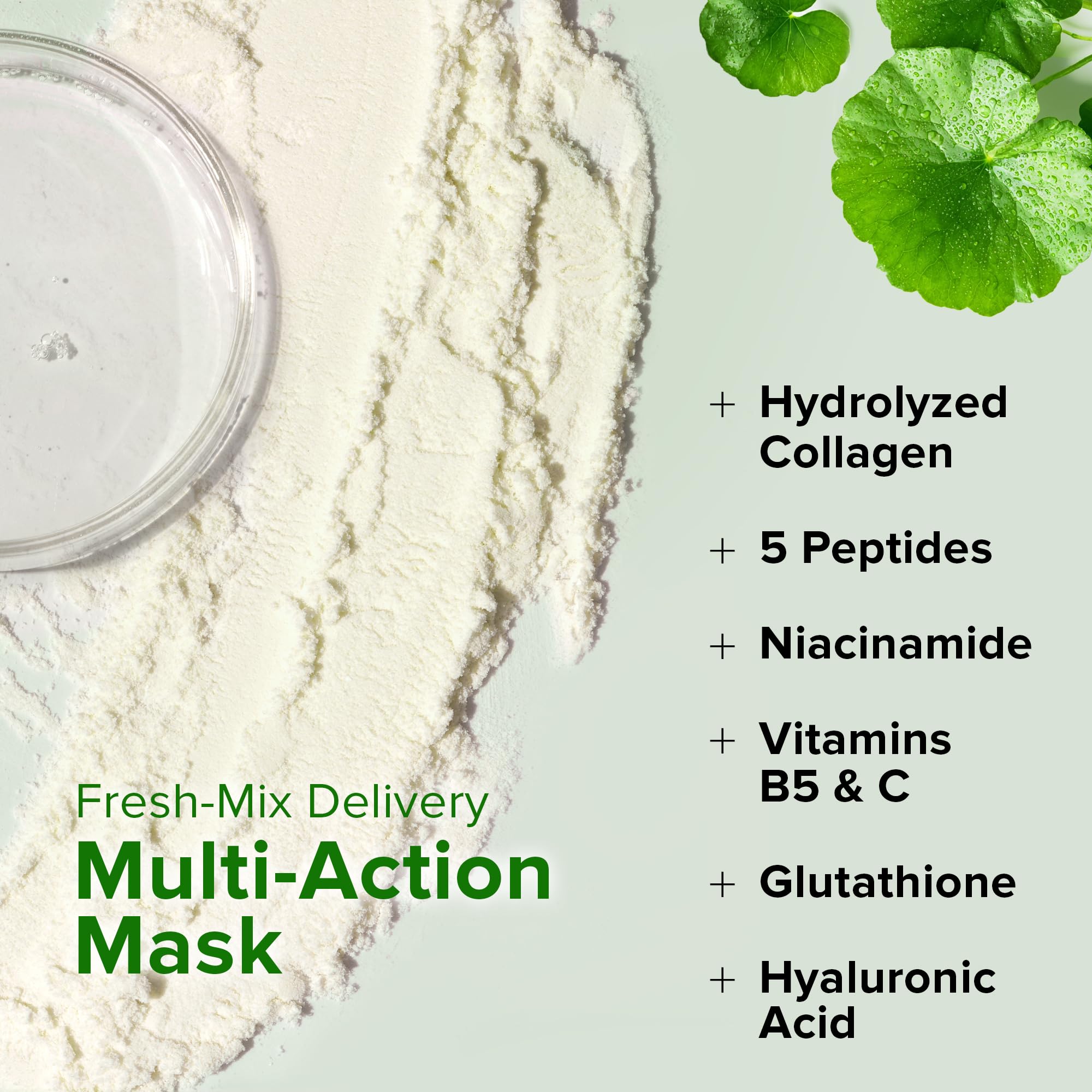 Ebanel Collagen Peptides Wash-Off Face Mask Set, 8 Pack Instant Skin Tightening and Lifting Masks, Brightening Face Mask with Niacinamide, Glutathione, Hyaluronic Acid, Vitamin C, Cica, B5, Albumen