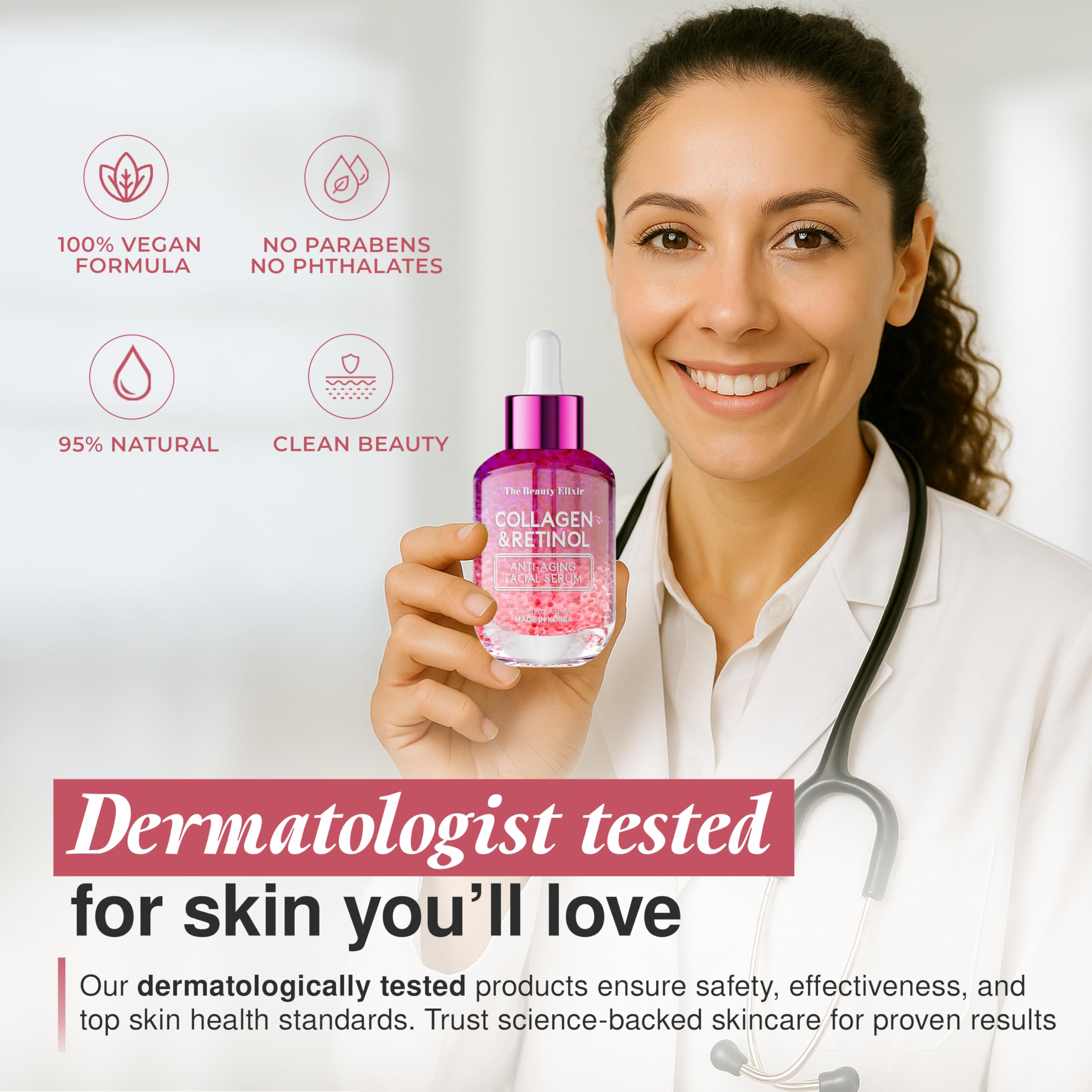 Hyaluronic Acid Serum For Face - Ultra Hydrating, Restores, Smooths & Reduces Wrinkles - Dermatologist Tested, Natural Ingredients, Clean Beauty - Korean Skin Care - 1.69 Fl. Oz