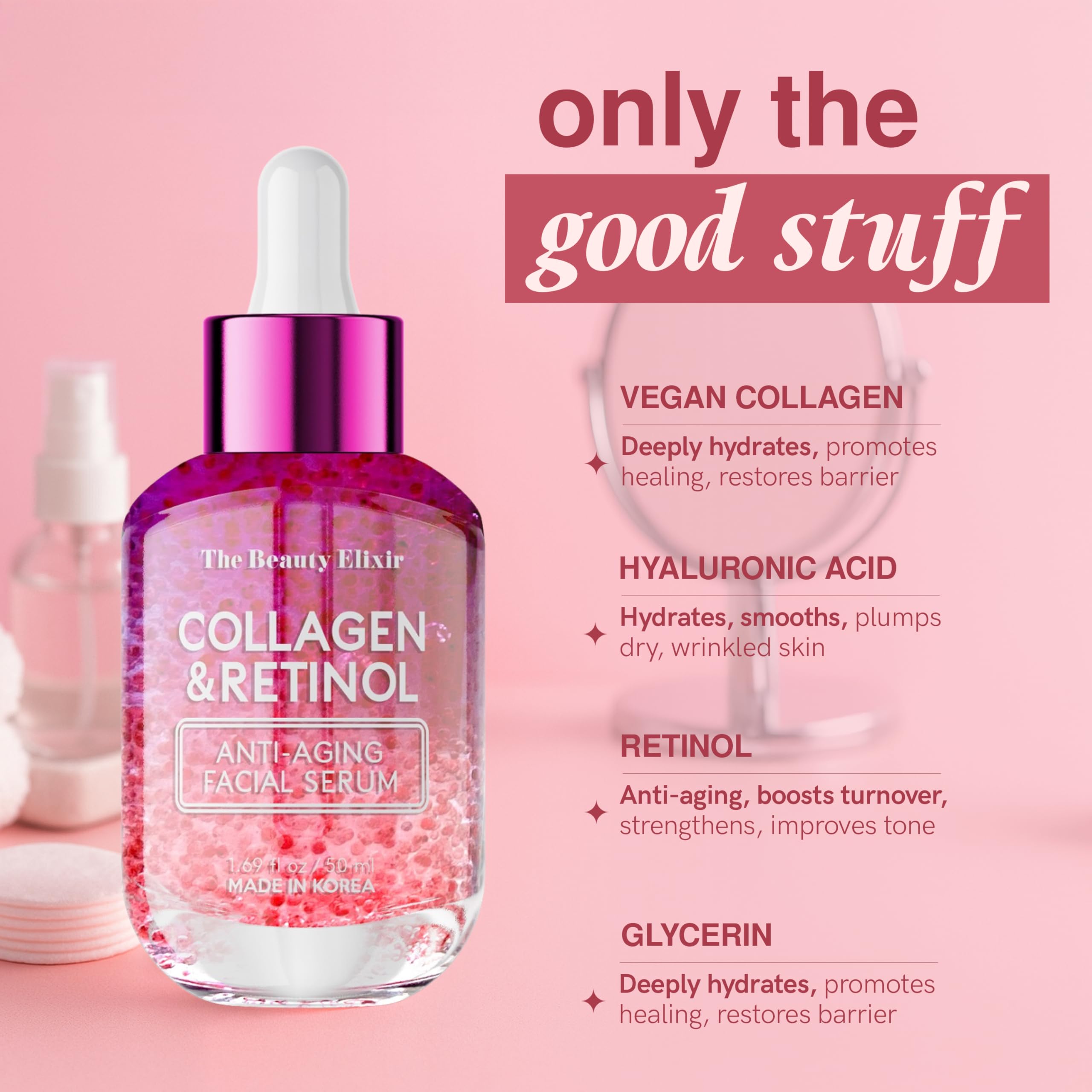 Hyaluronic Acid Serum For Face - Ultra Hydrating, Restores, Smooths & Reduces Wrinkles - Dermatologist Tested, Natural Ingredients, Clean Beauty - Korean Skin Care - 1.69 Fl. Oz