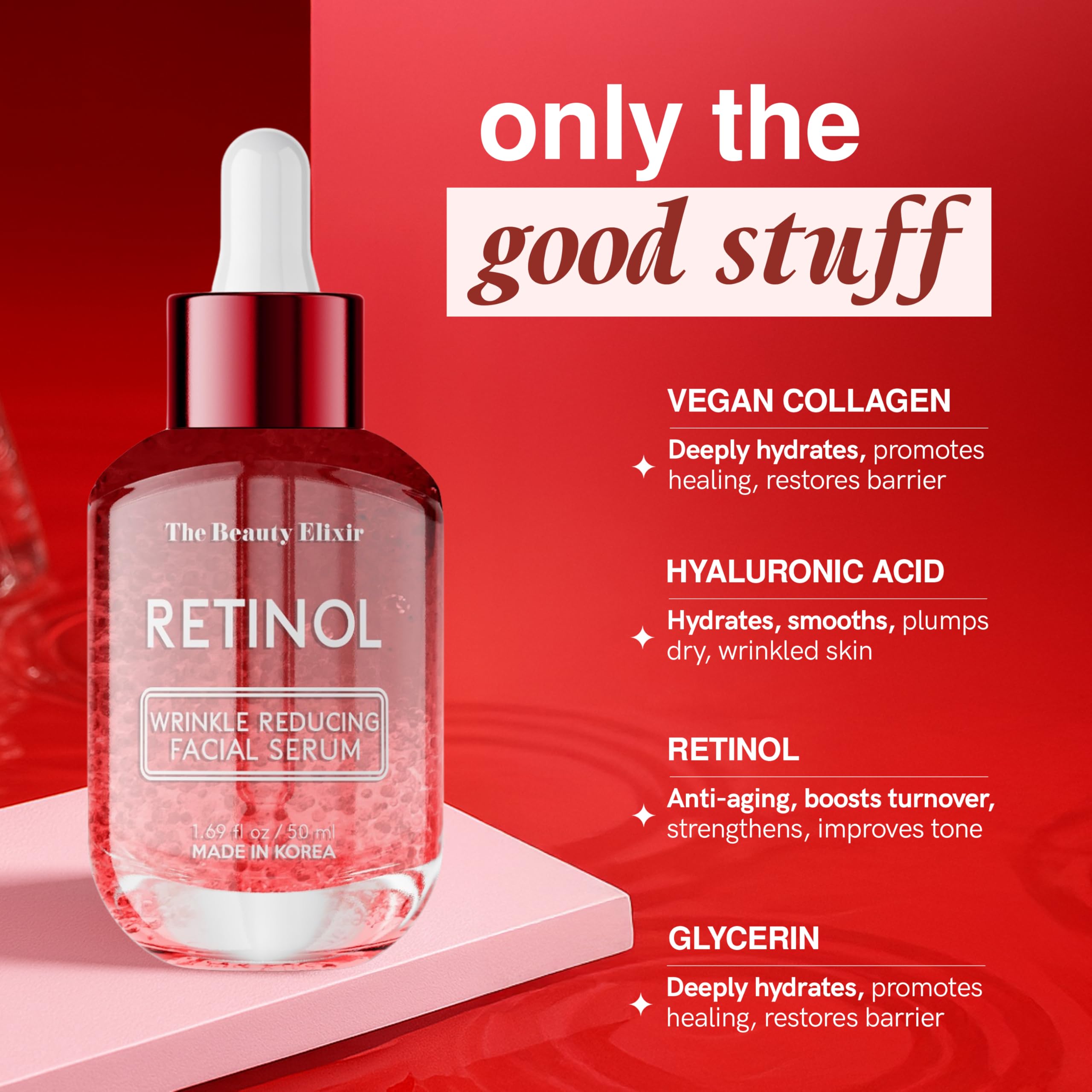 Hyaluronic Acid Serum For Face - Ultra Hydrating, Restores, Smooths & Reduces Wrinkles - Dermatologist Tested, Natural Ingredients, Clean Beauty - Korean Skin Care - 1.69 Fl. Oz